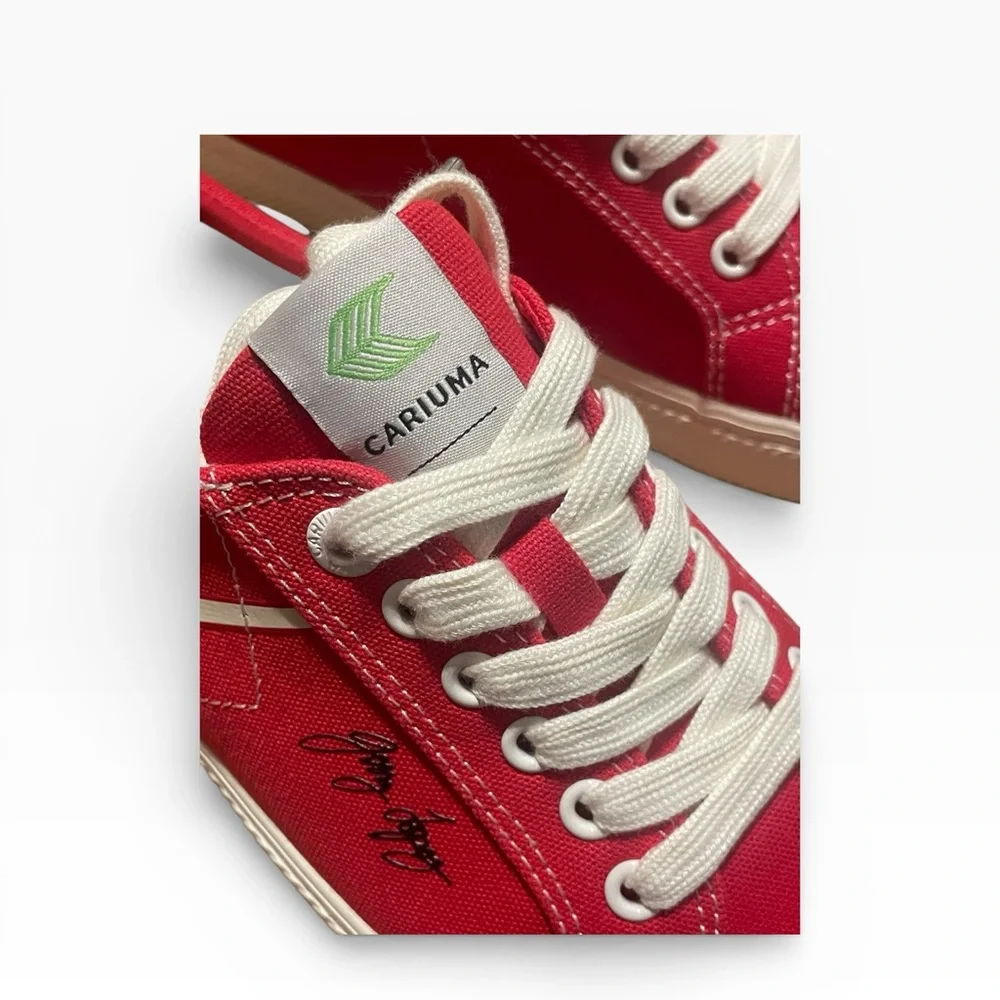 Cariuma OCA Low‎ Gerry Lopez Red Canvas Sneaker, W11.5, M10, NIB